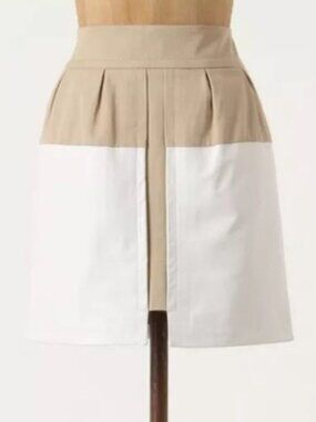 NWT Anthropologir Leifsdottir leather khaki mini skirt size 4